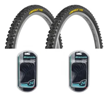 NEUMÁTICOS BEST CROSS 24 2.125 + CÁMARAS BIANCHI