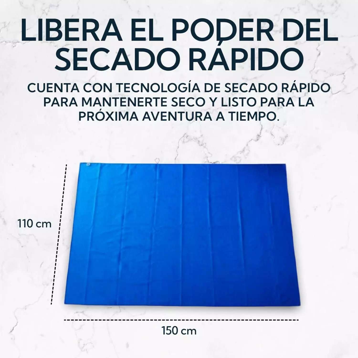 TOALLA EXTRA GRANDE MICROFIBRA SUEDE PRO OUTDOOR LISA - Imagen 2