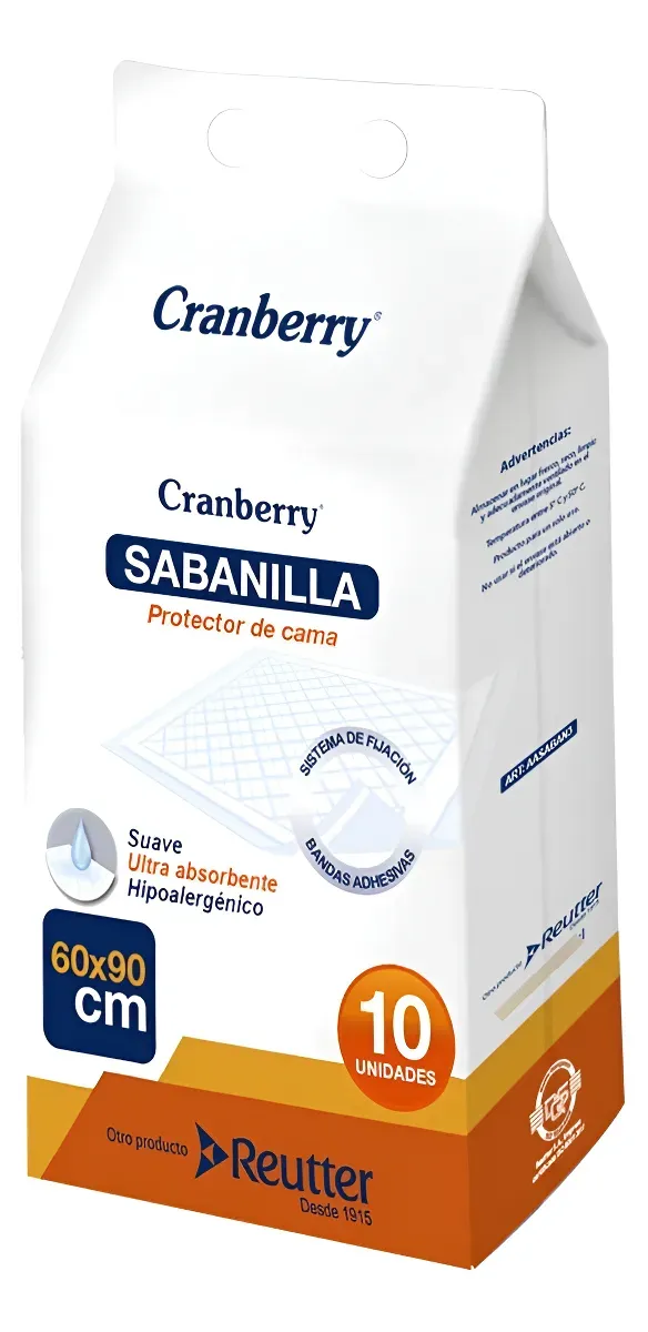 SABANILLAS PROTECTOR DE CAMA CRANBERRY 60X90CM 10 UNIDADES 60X90 - Imagen 3