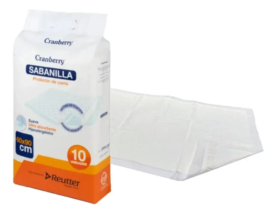 SABANILLAS PROTECTOR DE CAMA CRANBERRY 60X90CM 10 UNIDADES 60X90 - Imagen 2
