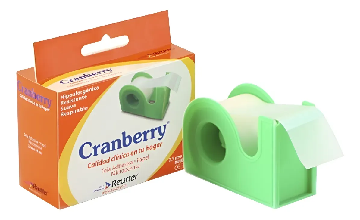 TELA ADHESIVA PAPEL MICROPOROSA 2.5 X 9 MT CRANBERRY
