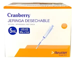 JERINGA DESCARTABLE 5 ML LUER LOCK CRANBERRY JERINGA DESECHA