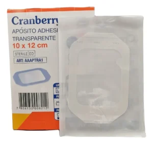 APÓSITO ADHESIVO TRANSPARENTE CRANBERRY 10X12 CAJA DE 50 UNIDADES