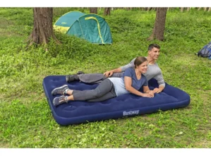 COLCHÓN INFLABLE BESTWAY AZUL 2 PLAZAS INFLADOR DE PIE