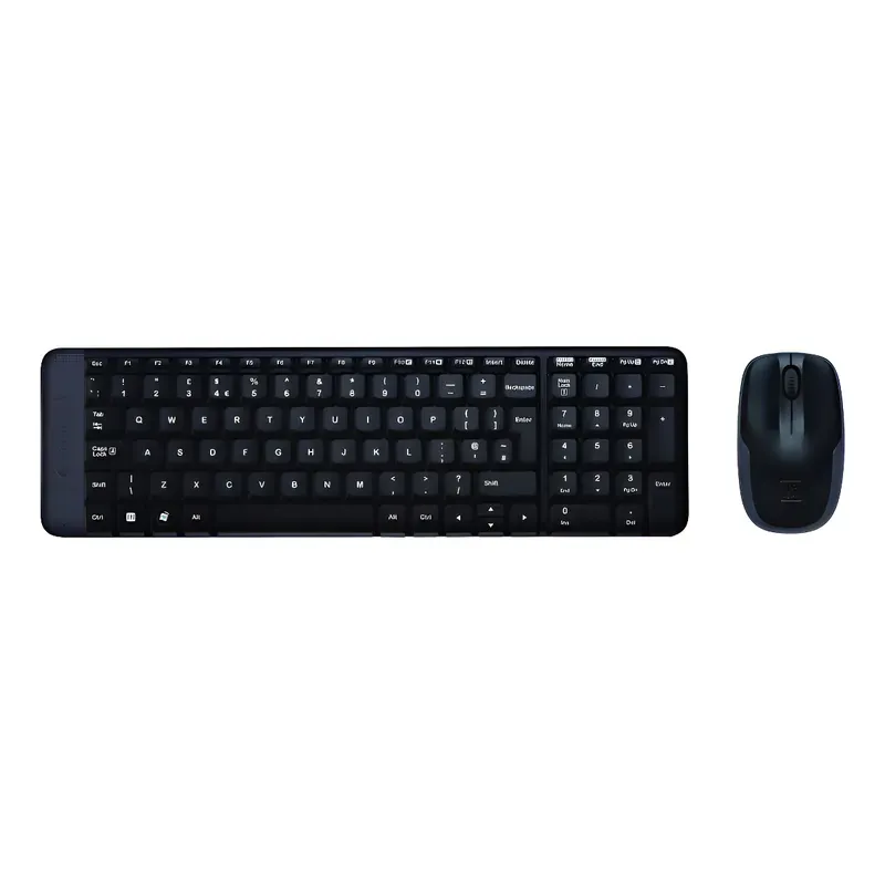 KIT TECLADO Y MOUSE LOGITECH MK220 INALÁMBRICO NEGRO
