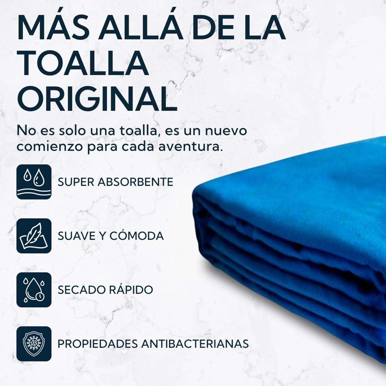 TOALLA EXTRA GRANDE MICROFIBRA SUEDE PRO OUTDOOR LISA - Imagen 3