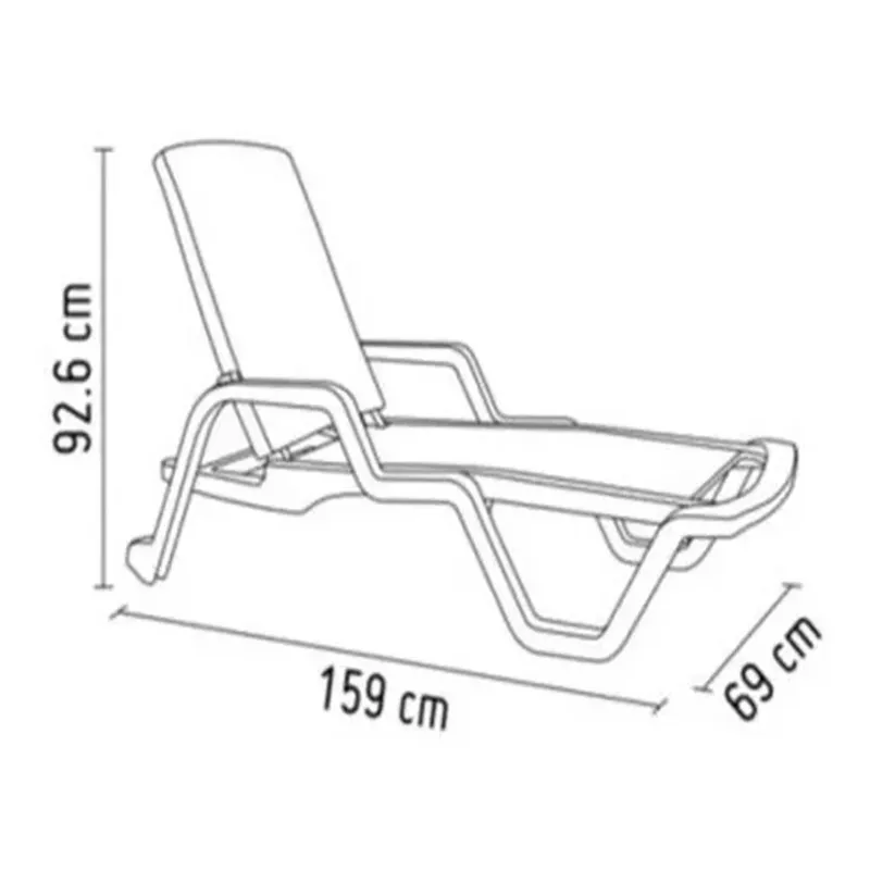 REPOSERA CAMASTRO RECLINABLE RESINA CABO BLANCO REYPLAST - Imagen 4