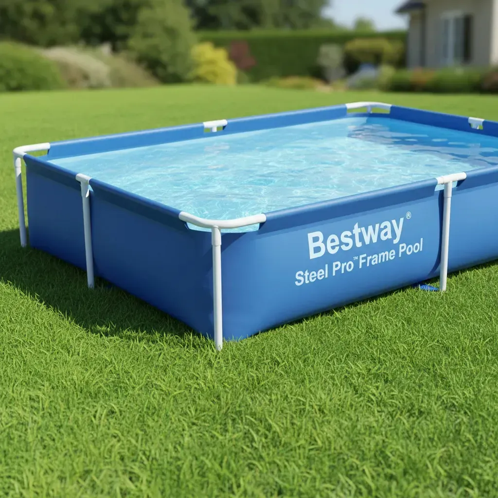 PISCINA ESTRUCTURAL 500 LITROS 150X110X43 CM BESTWAY AZUL LISO - Imagen 3