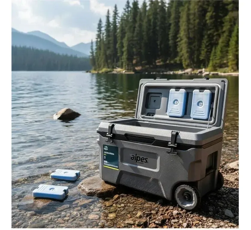 COOLER NEVERA RÍGIDA ALPES CON RUEDAS 50 LT - Imagen 6