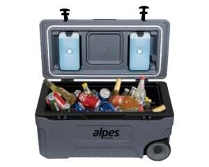 COOLER NEVERA RÍGIDA CON RUEDAS ALPES 70 LITROS