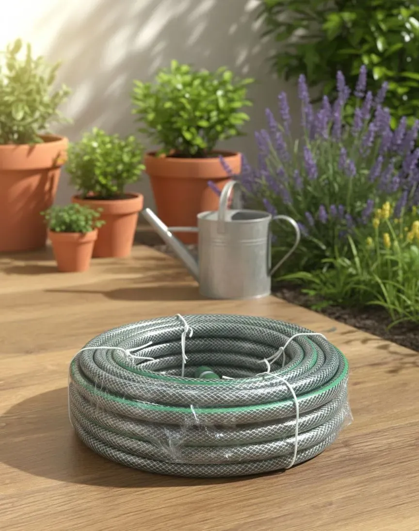 KIT 30 MT MANGUERA REFORZADA 1/2 CON ACCESORIOS VERDE GRIS - Imagen 2