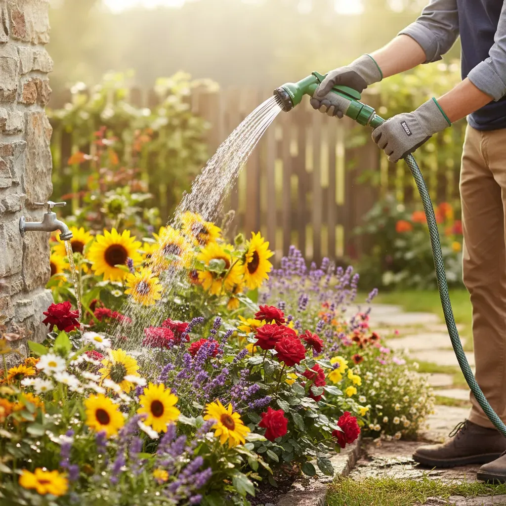 KIT 30 MT MANGUERA REFORZADA 1/2 CON ACCESORIOS VERDE GRIS - Imagen 5