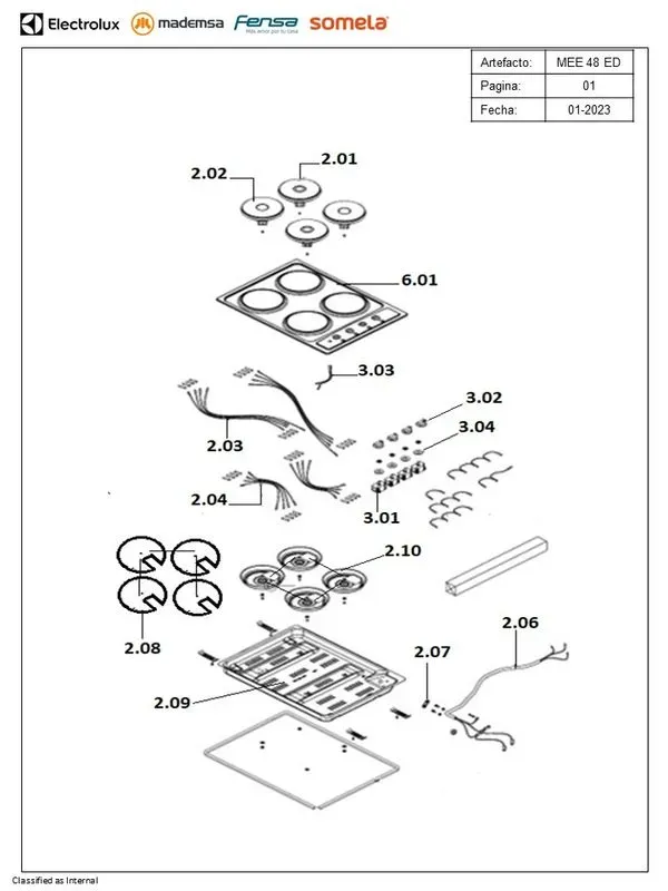 ENCIMERA ELÉCTRICA 4 PLATOS MADEMSA LUZ INDICADORA DE FUNCIONAMIENTO M EE48ED A INOX - Imagen 8