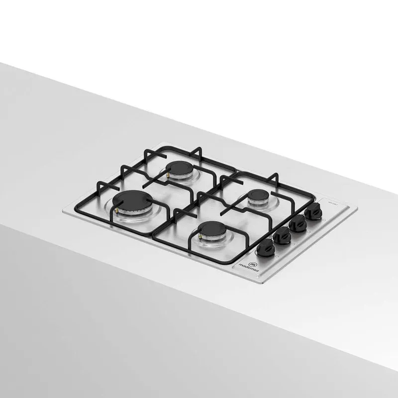 ENCIMERA A GAS 4 PLATOS MADEMSA ENCENDIDO ELÉCTRICO Y PARRILLA ESMALTADA MCE 435E T INOX - Imagen 4