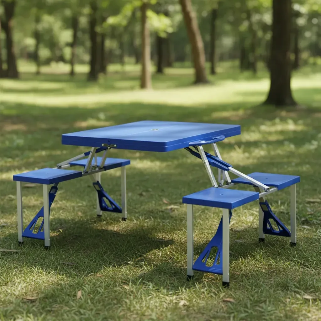 MESA DE CAMPING Y SILLAS PLEGABLE ALPES - Imagen 3