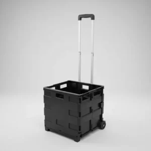 CARRO DE COMPRAS PLEGABLE REJILLA NEGRO COTIDIANA 20KG