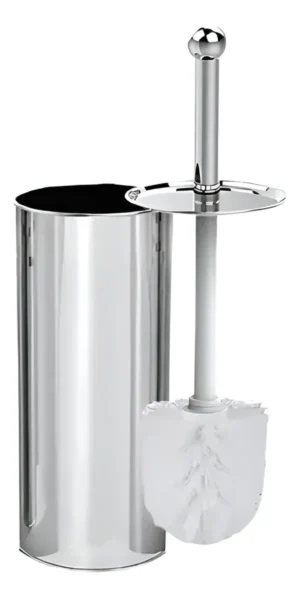 ESCOBILLA LIMPIA WC ACERO INOXIDABLE PLATEADO TAUMM