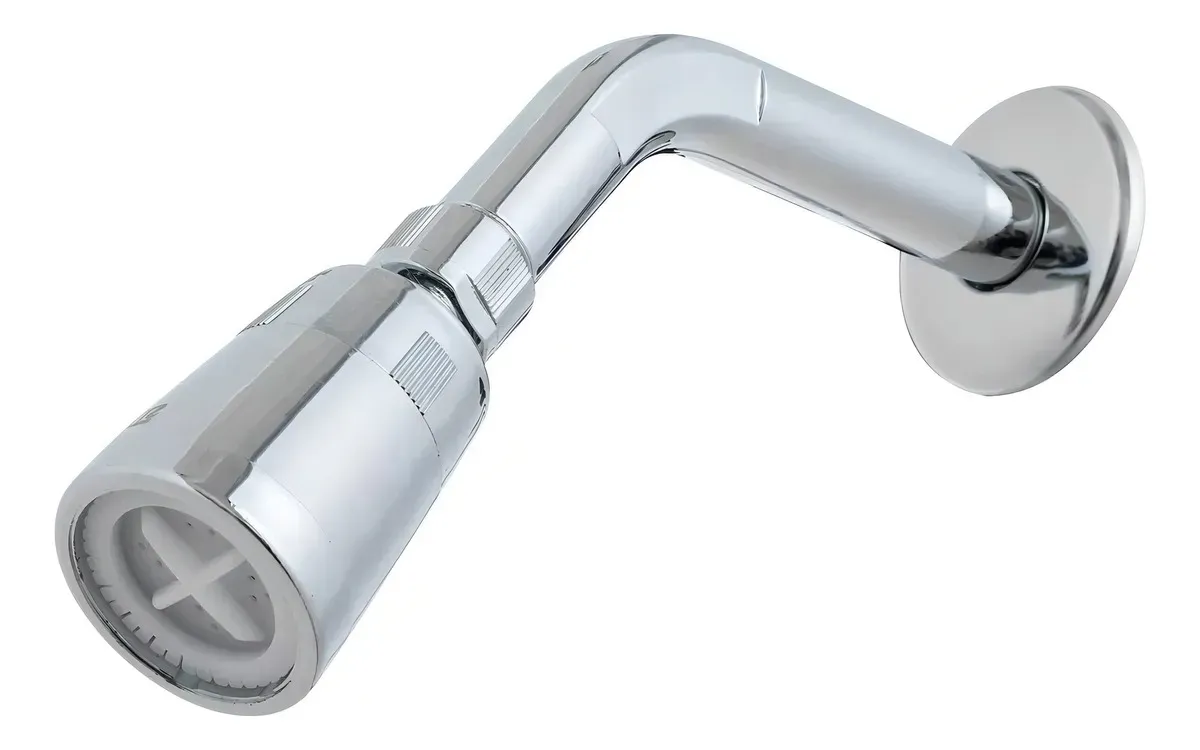 BRAZO DUCHA CROMADA PLÁSTICO AL MURO CON DIFUSOR TAUMM - Imagen 2