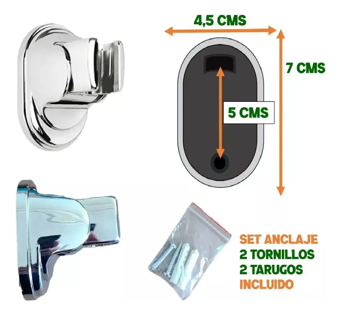 JUEGO DUCHA SET MANGO SOPORTE FLEXIBLE 1,6 MT SWERTT TAUMM - Imagen 2