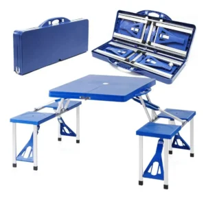MESA DE CAMPING Y SILLAS PLEGABLE ALPES