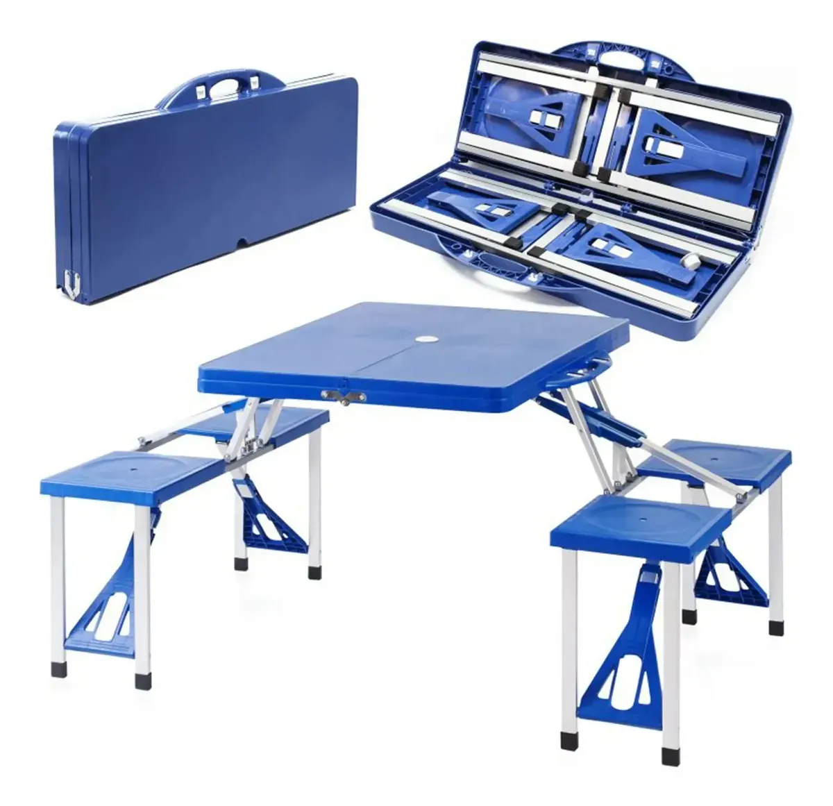 MESA DE CAMPING Y SILLAS PLEGABLE ALPES