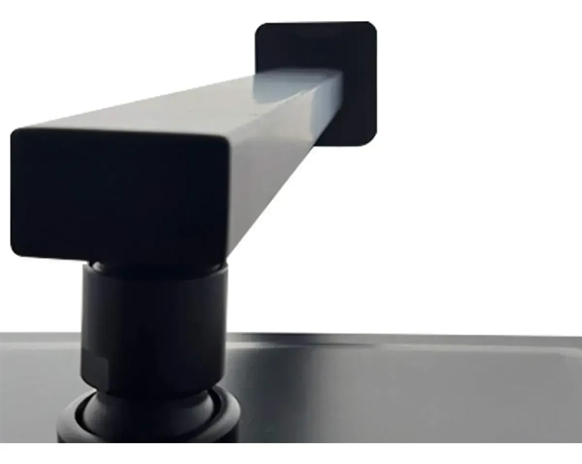 PLATO DUCHA CUADRADO NEGRO 25CM + BRAZO 40 CM NEGRO TAUMM - Imagen 4