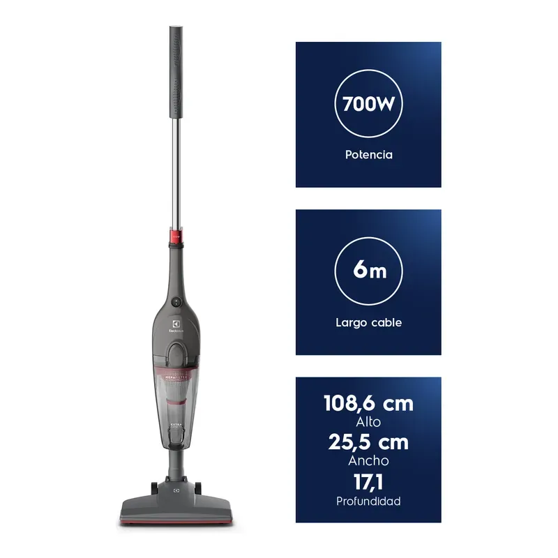 ASPIRADORA ELECTROLUX STK15 1.6L GRIS 1450W VERTICAL - Imagen 2
