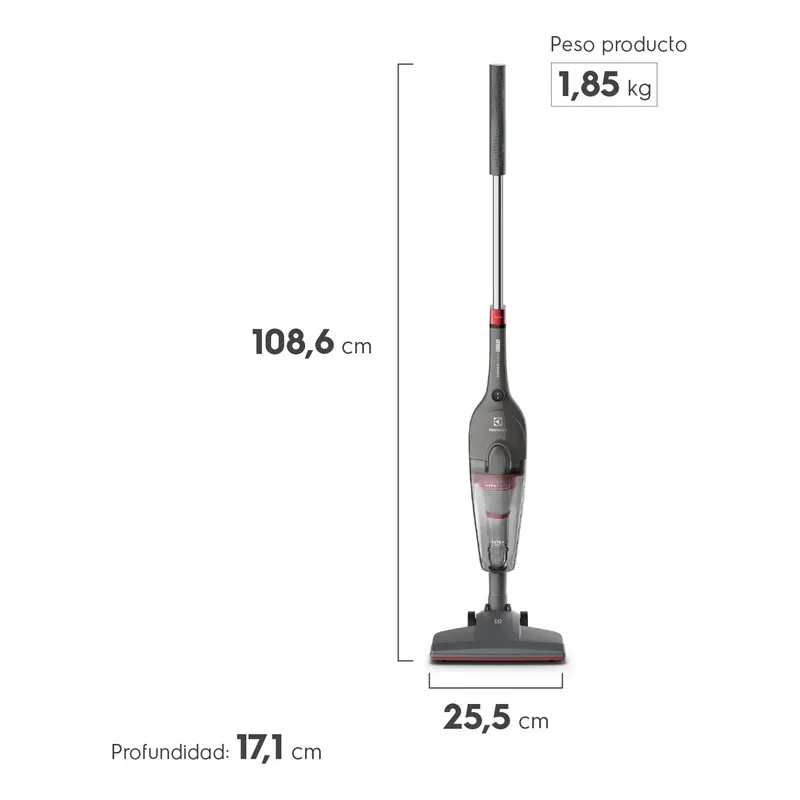 ASPIRADORA ELECTROLUX STK15 1.6L GRIS 1450W VERTICAL - Imagen 3