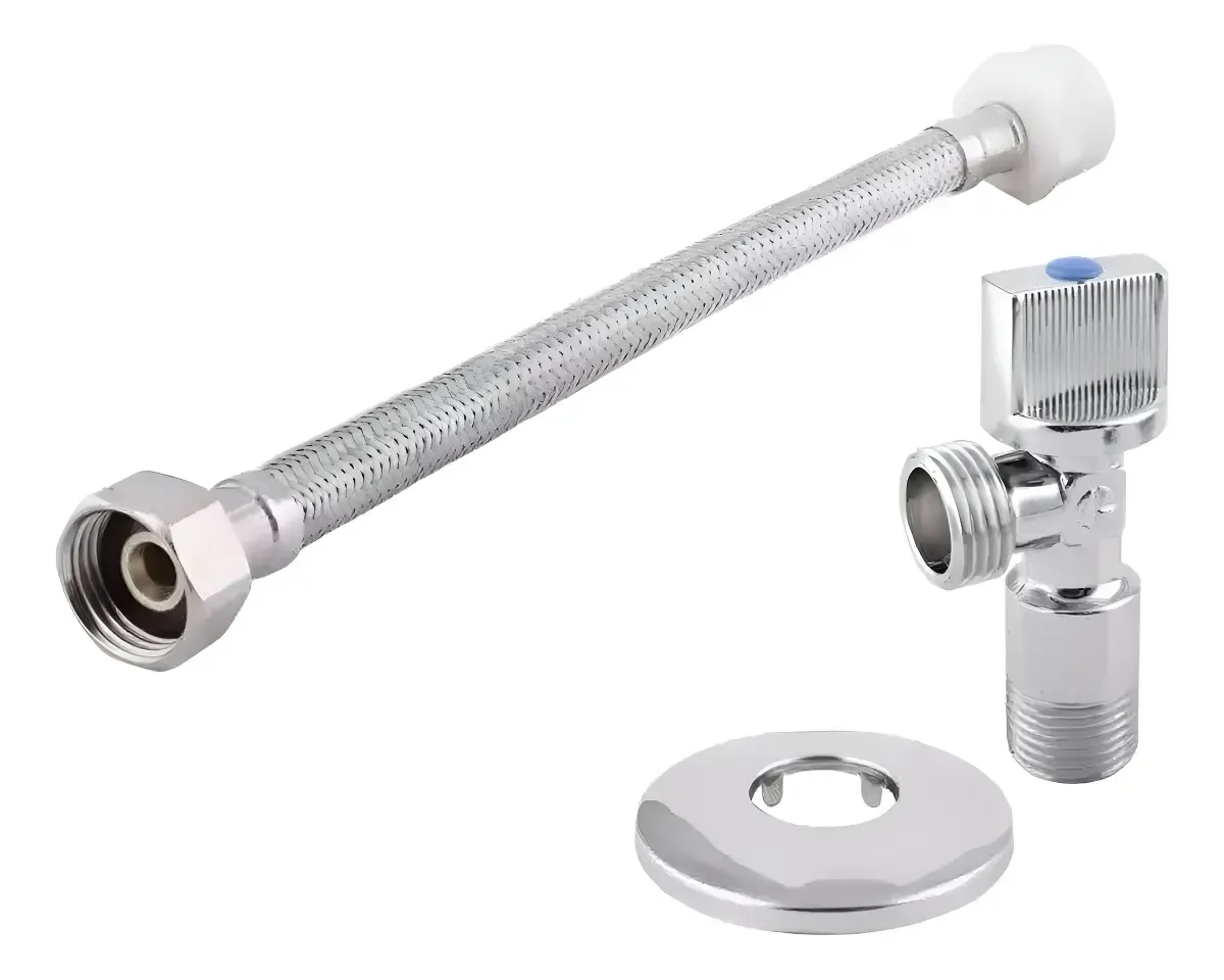 KIT FLEXIBLE 35CM CON LLAVE ANGULAR 1/2 * 15/16 TAUMM