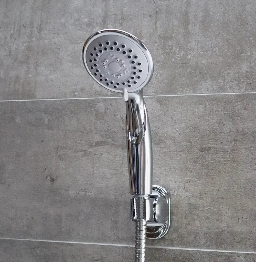 SET DE DUCHA CON FLEXIBLE FREIBURG PLATEADO CROMADO - Imagen 2