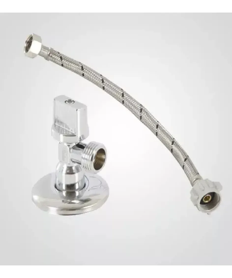 KIT FLEXIBLE 35CM CON LLAVE ANGULAR 1/2 * 15/16 TAUMM - Imagen 3