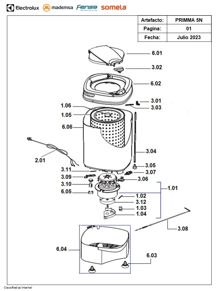 CENTRÍFUGA MADEMSA 5KG PRIMMA 5N CYCLONE CARE - Imagen 8