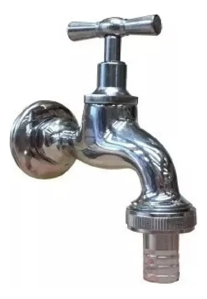 LLAVE LAVADERO CON FLANGE HE HE 1/2 X 3/4 TAUMM - Imagen 2