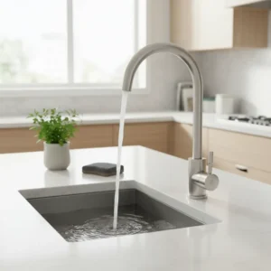 LLAVE MONOMANDO LAVAPLATO INOX ACABADO CEPILLADO TAUMM