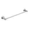 PORTA TOALLA TOALLERO BAÑO BARRA 60 CM ACERO PLATEADO