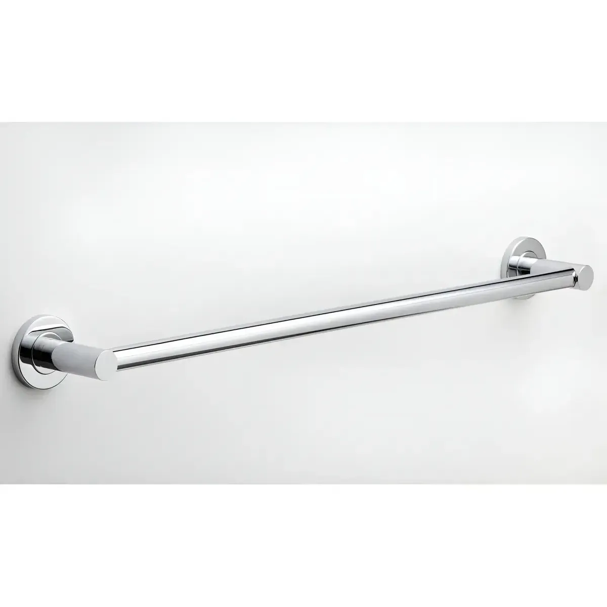 PORTA TOALLA TOALLERO BAÑO BARRA 60 CM ACERO PLATEADO - Imagen 6