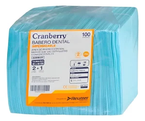 BABERO DENTAL IMPERMEABLE CRANBERRY CAMPO DE TRABAJO 100 UNI