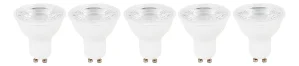 AMPOLLETA LED 6W GU10 LUZ FRIA 5 UNIDADES BLANCO FRÍO