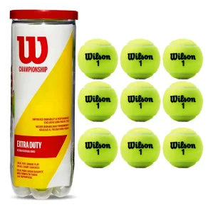 PELOTAS DE TENIS WILSON CHAMPIONSHIP EXTRA DUTY PACK X9