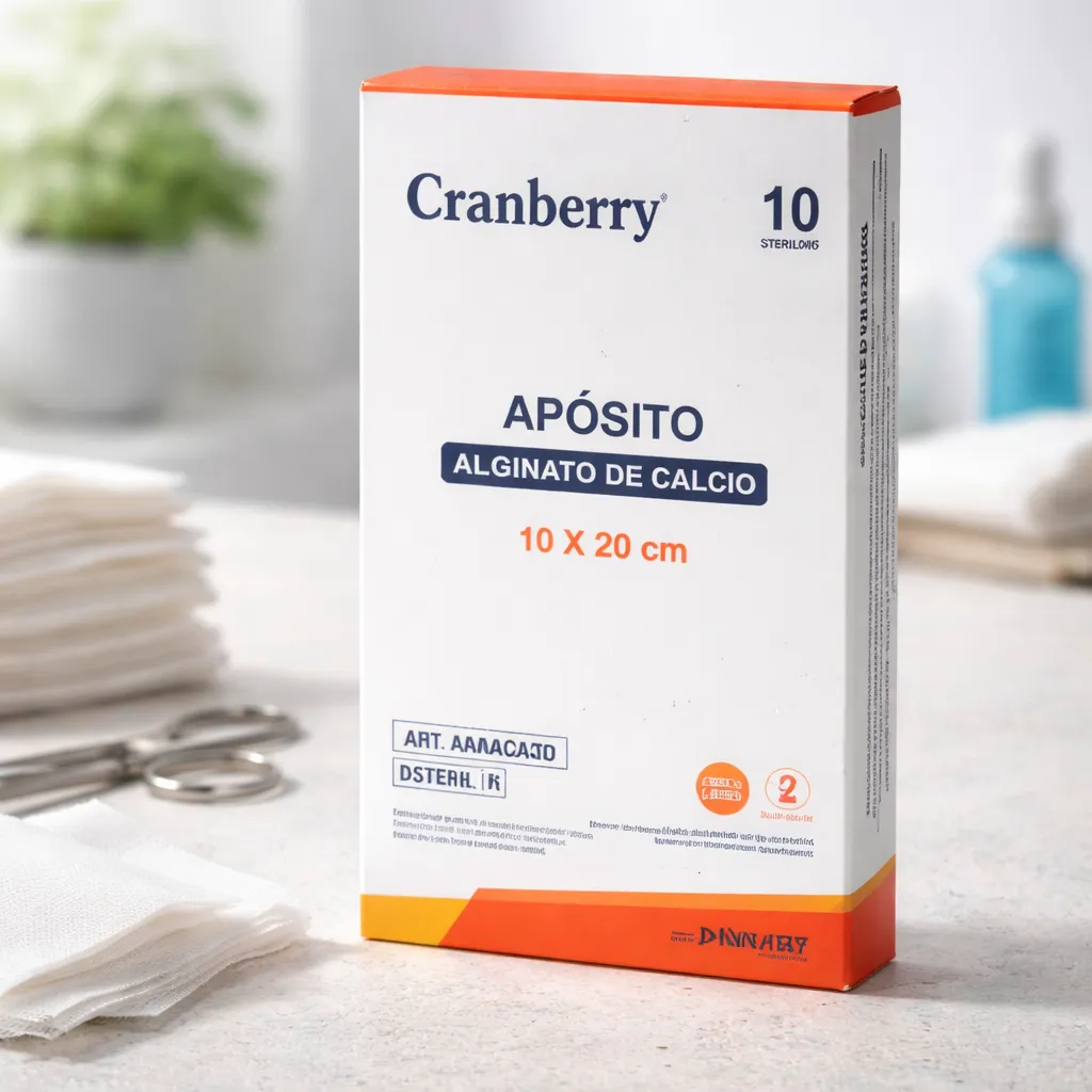 APÓSITO ALGINATO CALCIO 10X20 CRANBERRY - CAJA 10 UNIDADES - Imagen 2