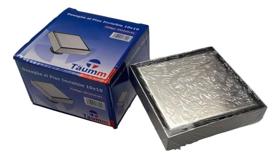 DESAGUE REJILLA TAUMM AL PISO INVISIBLE 10 X 10CM ACERO INOXIDABLE - Imagen 4