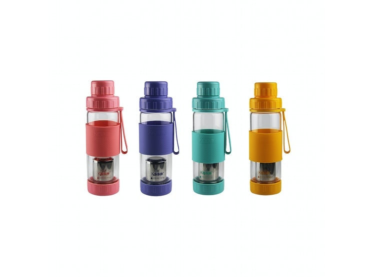 BOTELLA KEEP DE VIDRIO CON INFUSOR DE TE