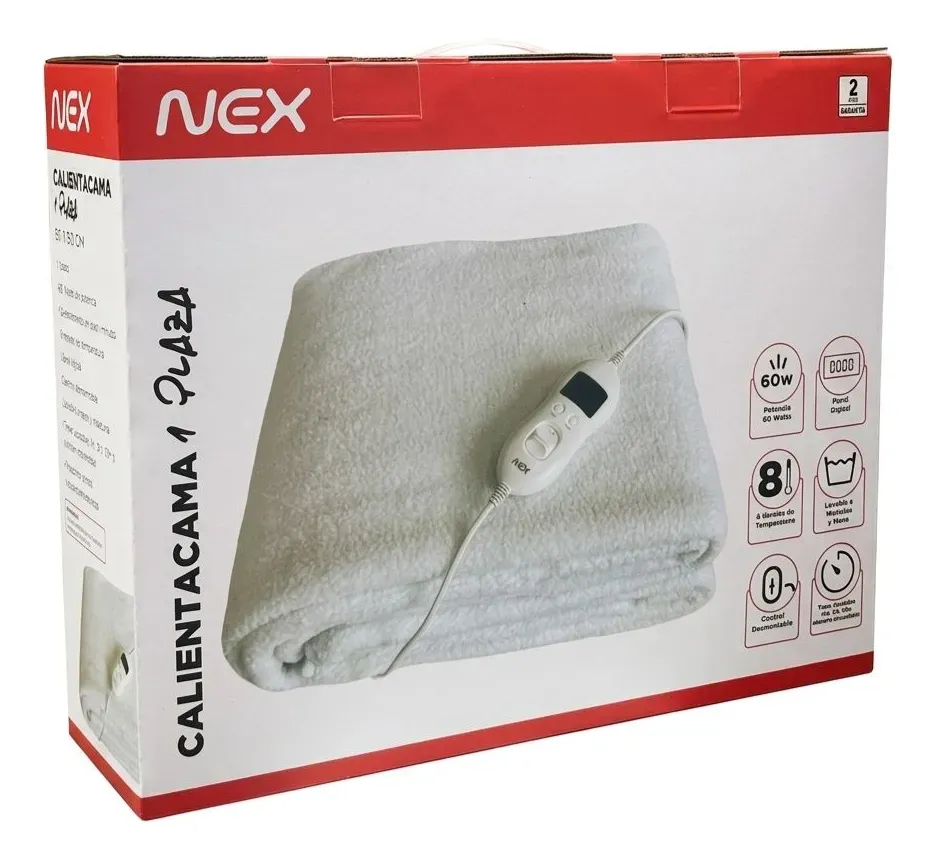 CALIENTA CAMA 1 PLAZA PREMIUM BLANCO NEX