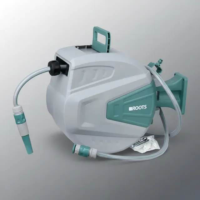 ENROLLADOR DE MANGUERA AUTO RETRÁCTIL CARRETE DE 15M ROOTS